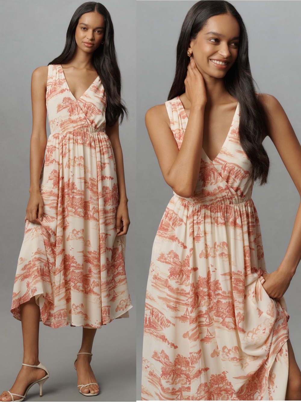Anthropologie Reformation Farah Sleeveless V-Neck Midi Dress Dolce Vita NWT 0